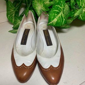 Bally of Switzerland Two Tone Wingtip Pumps  size 7 M